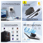 מטען Baseus GaN 65W/100W – טעינה מהירה במיוחד!