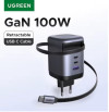 UGREEN מטען 100W עם כבל מובנה – נוחות מקסימלית!