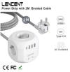 מפצל קובייה LENCENT: 4 שקעים, USB, Type-C!