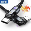 כבל טייפ סי AUFU 240W זוויתי – עוצמה!